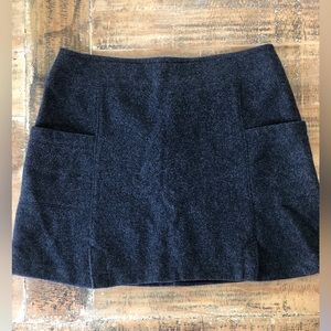 Woolrich onyx charcoal gray mini skirt with side pockets fall size 8